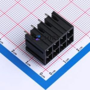 JL2EDGVHC-50804B01 Plug-in Terminal Block Through hole,P=5.08mm Connector Board-to-Board / Socket - Closed 2x4P 5.08mm Black - Product Image 1