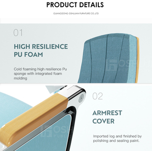 Sillas Modernas de Tela para Auditorios de Teatro, para Uso en Universidades, Hoteles, Conferencias, Salas de Lectura, Hospitales - Product Image 6