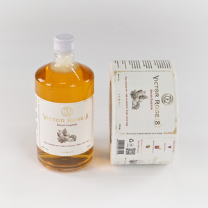 Tùy Chỉnh Vodka Chai Rượu Vang Phía Trước Và Trở Lại Nhãn Matte Kết Cấu Giấy Vàng Lá Chai Nhãn Dán Nhãn In Ấn - Product Image 1