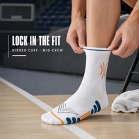 Chaussettes de basketball blanches personnalisées pour jeunes, motif léopard, montantes jusqu'au genou, avec bord côtelé, pour l'échauffement sportif, fournisseur en gros