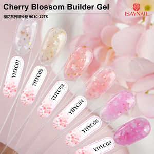 Gel Constructor de Uñas al por Mayor, Lámpara UV, Gel de Larga Duración, Puntas de Gel Coloridas, Gel Constructor de Uñas con Lentejuelas de Flores de Cerezo - Product Image 1