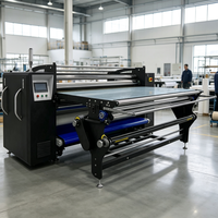 Presse à chaud rotative commerciale à rouleaux, machine de sublimation thermique à transfert de tissu, chauffée à l'huile, usage intensif