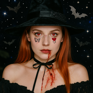 สติกเกอร์รอย<span class=keywords><strong>สัก</strong></span>ฮาโลวีนฮาโลวีนฮาโลวีนฮาโลวีน<span class=keywords><strong>หัวใจ</strong></span>เลือดผีเสื้อ<span class=keywords><strong>สี</strong></span>ดำน่าขนลุกแต่งหน้า<span class=keywords><strong>รอย</strong></span><span class=keywords><strong>สัก</strong></span>กันน้ำสำหรับหน้าแขน - Product Image 4