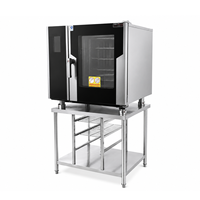 Horno Combinado Eléctrico de 4 Bandejas, Horno Combinado Inteligente con Vapor, Pantalla Táctil y Caldera para Restaurante, Pollo y Pan