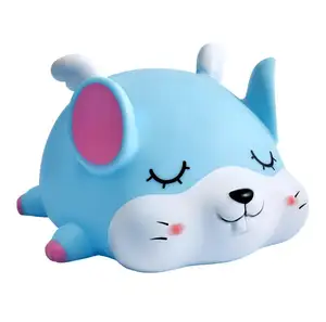 Sleeping Blue Mouse Large Plastic Piggy Banks