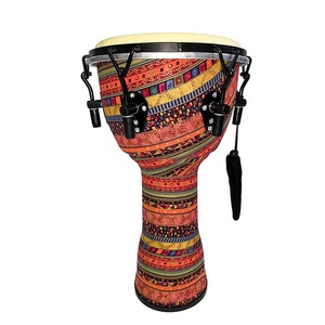 8 "/ 10"/12 "tambour africain en bois de taille compacte <span class=keywords><strong>Djembe</strong></span> Bongo tambour à main Percussion Instrument de musique avec motif coloré - Product Image 6