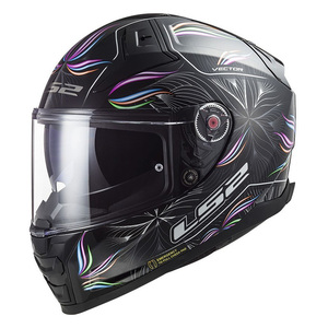 Casco Integrale Ls2 Vector Ii Nero Bianco in Fibra Composita per Moto - Product Image 1