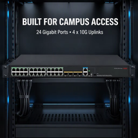 Commutateur Ethernet G S5136S-24P4X-EI 24 ports Gigabit PoE+ géré L3 248W 802.3af/at 4 SFP+ 10G Uplink pour montage en rack pour campus