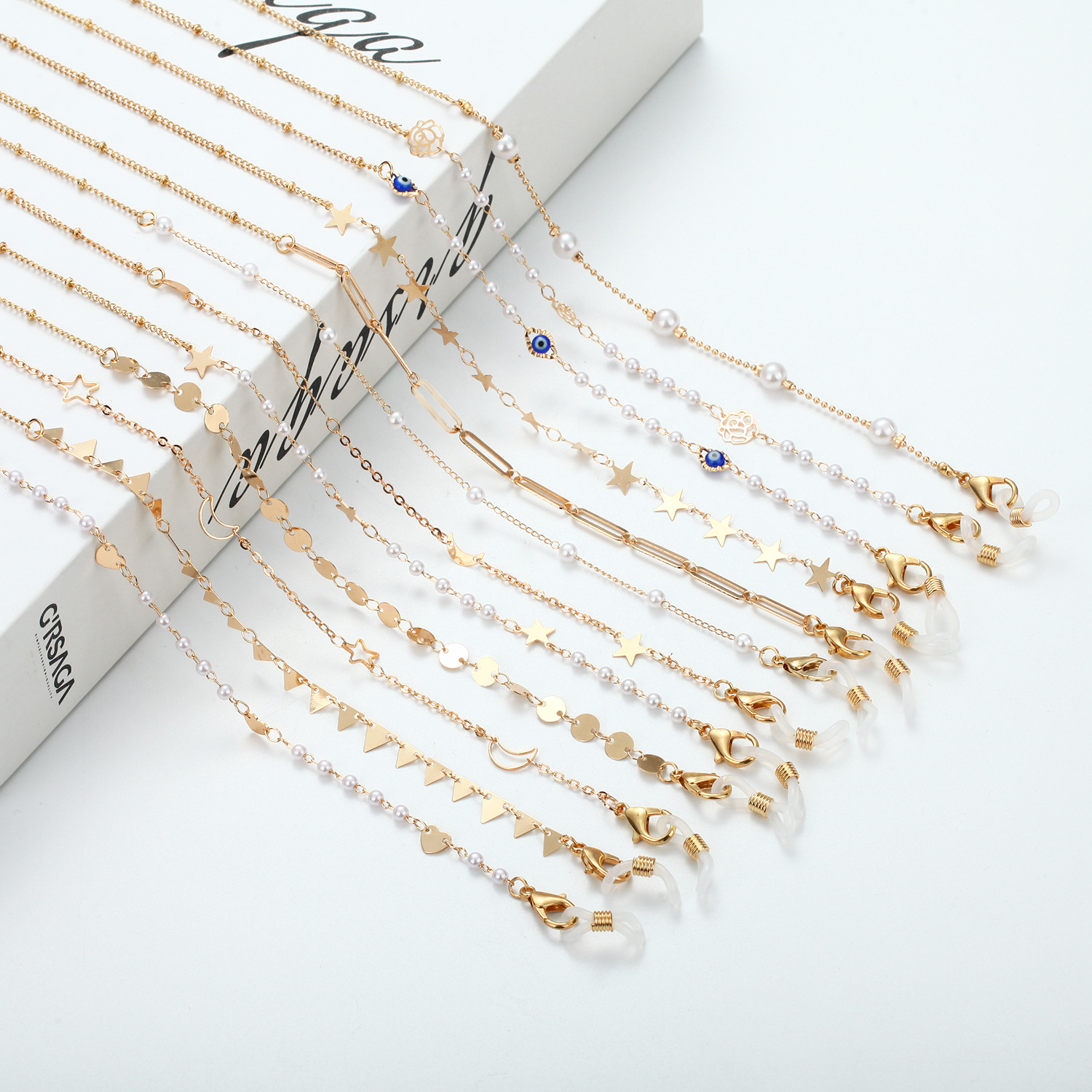 2022-карабином новые стильные тесёмки оптом модные свадебные туфли Украшенные жемчугом; Солнцезащитные очки солнцезащитные очки с цепочкой для женщин ювелирные изделия аксессуары очки цепь