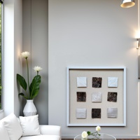 Cadre photo carré en verre Art Déco pour décoration intérieure, avec feuille d'or, écologique, pour tableau mural en relief – Offre Spéciale