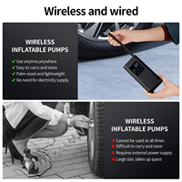Compresor de Aire Portátil para Neumáticos de Auto, Inflador de Neumáticos Rápido, Bomba de Aire con Presión Precisa para Motocicleta, Bicicleta y Balón