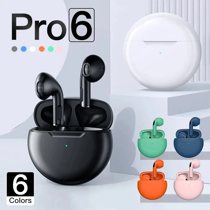 Mini Air Pro 6 Ear Buds Headphone TWS Wireless Earphone Handfree Waterproof Headset Pods Pro Earbuds Pro 6 Earbuds