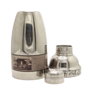 Nuevo diseño, coctelera con patrón <span class=keywords><strong>Chaplin</strong></span>, superventas, herramientas de barra de acero inoxidable, coctelera Boston para camarero - Product Image 4