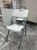 Chaise pliante blanche pour banquet de mariage, chaises portables pour événements, restauration, hôtel, conférence, terrasse extérieure, fête, salle à manger