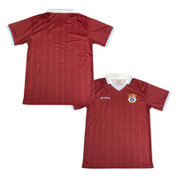 Kaos Jersey Sepak Bola Streetwear Custom Retro Stripe Sublimasi Print Jersey Sepak Bola Pria