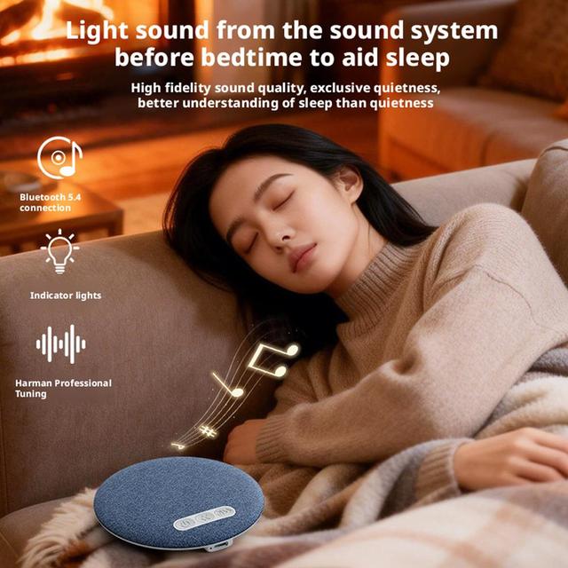 Bedroom Pillow Speaker 5.4 Under Pillow Sound Machine with White Noise 30 60 90 Min Timers HiFi Stereo Sound