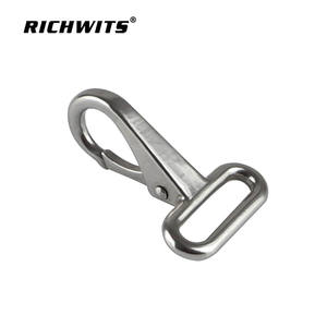 Crochet à ressort en acier inoxydable 316 304, anneau carré, sangle tressée directionnelle, crochet fixe, quincaillerie marine, gréement avec crochet à ressort - Product Image 1