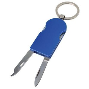 Herramienta de bolsillo multifunción 2 en 1 de 25x90 mm, navaja con llavero, cuchilla y abridor de botellas para uso en exteriores - Product Image 1