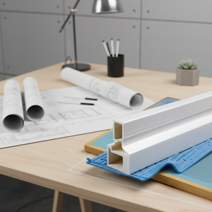 Profils d'extrusion en PVC personnalisés pour fenêtres et portes à battants - Moulures de construction écologiques avec découpe de précision - Product Image 1