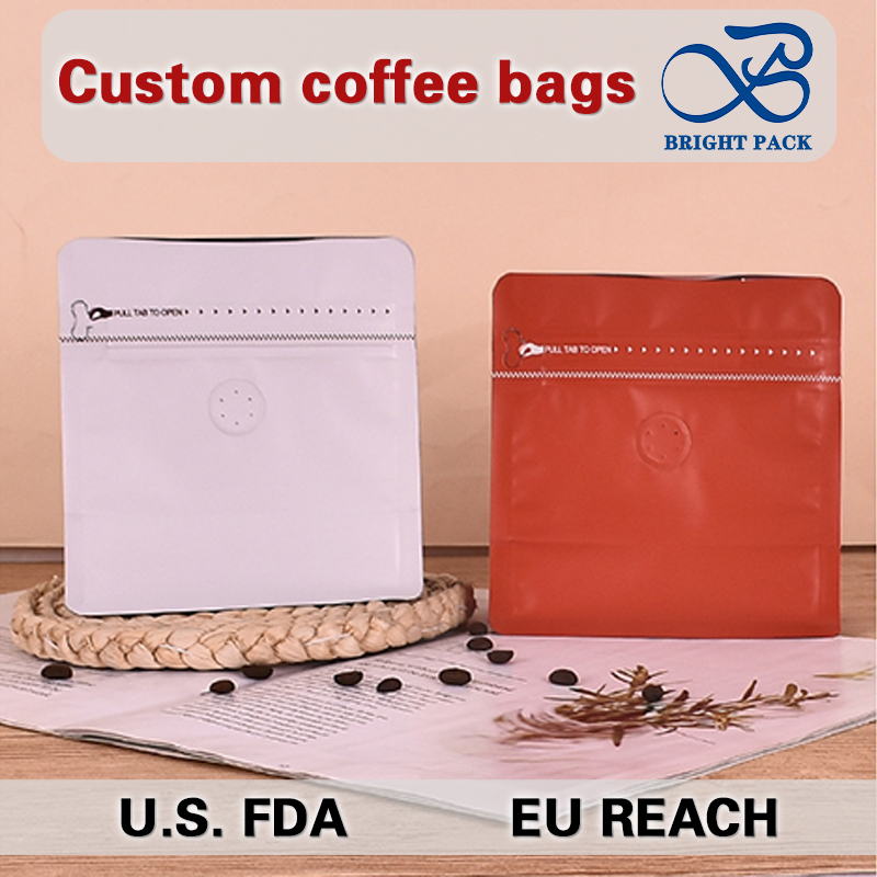250g 500g Matte Flat Bottom Bag