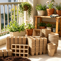 Pot à semis en papier kraft épais de qualité professionnelle, compostable à domicile, haut et profond, pour la culture d'herbes aromatiques, apprécié des cultivateurs