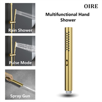 Robinet de douche élégant Oire en laiton massif brossé doré, monocommande, pour hôtel, eau chaude/froide