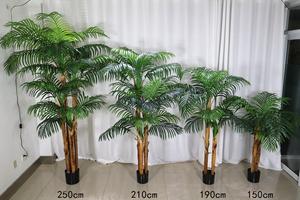 Faux aureca palmier vert Monstera bonsaï en plastique, fausses plantes d'olive artificielles pour la décoration intérieure et extérieure de la maison - Product Image 3