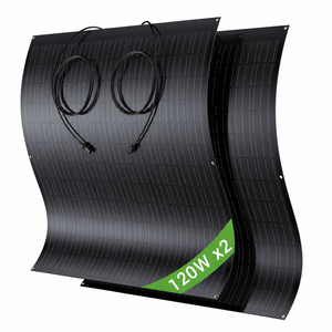 Paneles Solares Flexibles de 120W, Monocristalinos, 23.1V, Módulos Fotovoltaicos con 18.6% de Eficiencia, Impermeables IP67, para Techos de Viviendas, Balcones, Autocaravanas, Barcos y Yates - Product Image 1