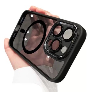 Protector de lente de ojo de águila, funda de <span class=keywords><strong>teléfono</strong></span> transparente galvanizada para iPhone 16 15 Pro Max 14, funda de <span class=keywords><strong>teléfono</strong></span> con carga inalámbrica magnética - Product Image 2