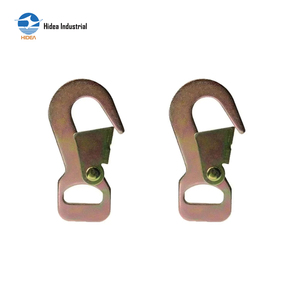 दो इंच का ट्रांसपोर्ट लीशिंग हुक ट्रक टाई डाउन हुक सेल्फ लॉकिंग फ्लैट हुक स्प्रिंट रहित स्नैक हुक रैचट स्ट्रैप फ्लैट हुक - Product Image 1