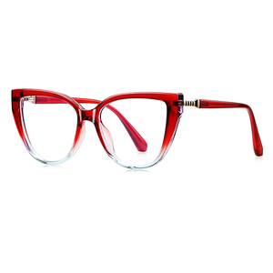 Monture de lunettes œil-de-chat grande taille pour femme, verres anti-lumière bleue, lunettes de vue classiques, lunettes optiques de lecture en TR90 – Nouveauté en gros - Product Image 3