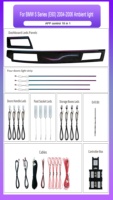 Kit d'éclairage ambiant SJC Car 256 couleurs pour BMW Série 5 E60 modèles 2004-2006, éclairage LED Symphony intérieur, accessoires décoratifs auto