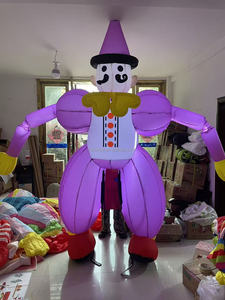Vendita calda gigante 3m 3 5m Clown gonfiabile con tuta a LED burattino per eventi all'aperto personalizzabile spettacolo di sfilata di circo Costume - Product Image 2