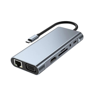 Convertidor USB-C 11 en 1 Tipo-C, Base de Expansión para Portátil con Hub RJ45 4K, en Stock - Product Image 2