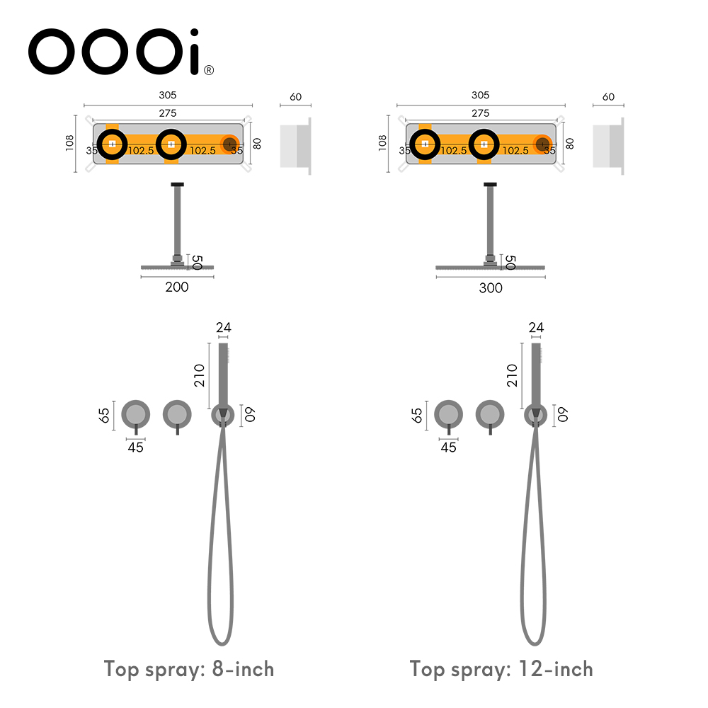 oval ceiling shower head us standard