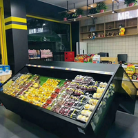 Supermarkt Koelcel Groente Open Koeler Fruit Display Koelkast 580L Capaciteit 2-8