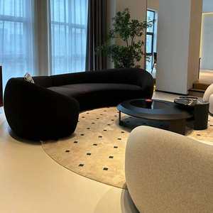 Canapé italien minimaliste en tissu, <span class=keywords><strong>une</strong></span> place, avec rembourrage en éponge, pour la réception de salon de beauté - Product Image 3