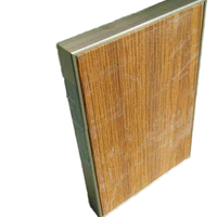 Panneau en aluminium alvéolaire à diffusion de lumière, textures bois décoratives, éclairage LED, ignifuge, résistant à la corrosion, garantie 2 ans, 15-30