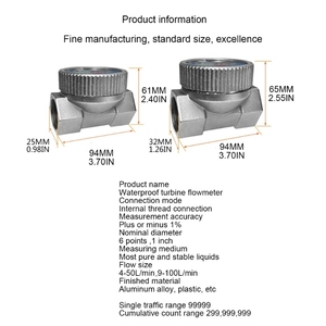Высокоточный водонепроницаемый цифровой расходомер турбинного типа для топлива и воды, доступны 2 размера - Product Image 6