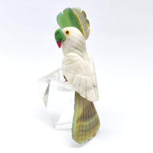 Ruby Zoisite/Calcita Blanca/Crisoprasa, talla L, talla de pájaro lorico, BJ2654 - Product Image 1