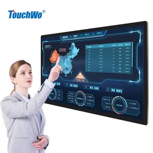 Touchwo 43 49 55 65 pulgadas pantalla táctil inteligente grande tablero HMI monitor de pantalla táctil plana digital para aula inteligente