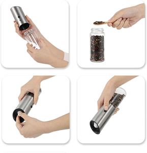 Electric Pepper Mill Salt Grinder Stainless Steel Rechargeable USB Gravity Eco-Friendly 170ml Capacity Dishwasher Safe <b>Spice</b> - Product Image 4