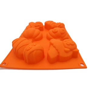 Lovely Halloween Pumpkin <b>Silicone</b> Mold Sustainable Cake <b>Tool</b> for Chocolate Gummy Sugar Candle Use - Product Image 5