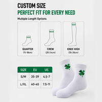 Usine de chaussettes personnalisées OEM ODM, faible MOQ, chaussettes de sport en coton jacquard brodé, logo personnalisé, couleur et taille sur mesure pour la course à pied