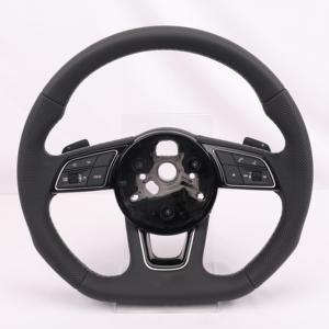 Volant de direction personnalisé en cuir style <span class=keywords><strong>RS</strong></span> perforé à <span class=keywords><strong>4</strong></span> branches de 50 mm pour A3/A4/A5/A6 (2005-2010) - Product Image 1