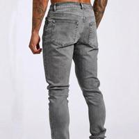 Jean slim vintage taille mi-haute pour homme, haute qualité, personnalisable, effet amincissant