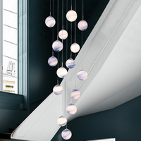 Luminaires suspendus LED Vintage Design d'intérieur de luxe pour la décoration de la maison Villa Duplex escalier DIY lustres décoratifs