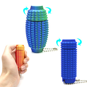 Mini Grippie Rotatable Spiked Handle Anxiety Tool Keychain Portable 3D Printed Fidget Spinner For Stress Relief Unisex Gift - Product Image 2