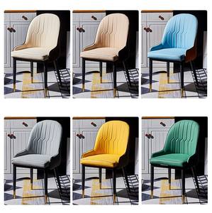 Velvet fabric colorful upholstery Pu case solid wood and metal Golden bottom feet - Product Image 4