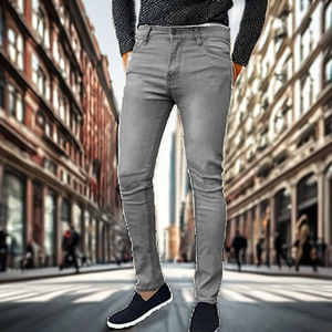 <span class=keywords><strong>Jean</strong></span> slim vintage Mad Ink pour homme, taille mi-haute, denim super extensible, coupe crayon, toutes tailles (36W <span class=keywords><strong>X</strong></span> 34L Gris) - Product Image 3